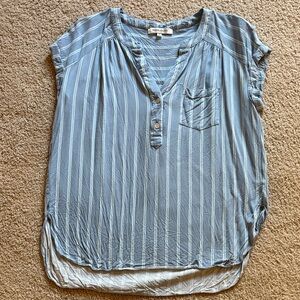 Rose & Olive Blue Striped Blouse